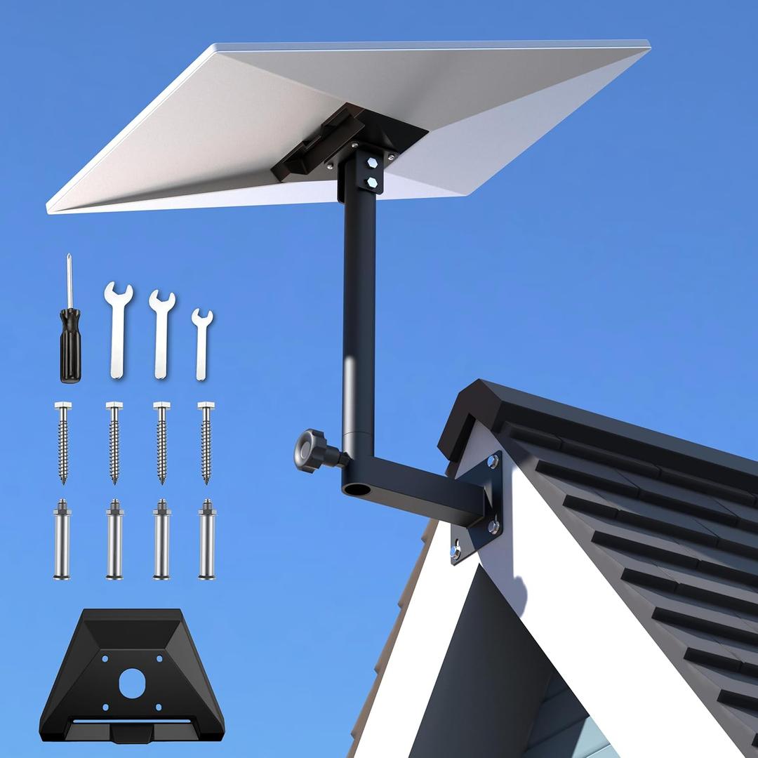 Adjustable Starlink Gen 3 Mount, Starlink Mounting Kit Gen 3 with Adapter for Starlink Gen 3 Internet Kit Satellite, Heavy Duty Starlink Short Wall Mount