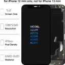 OLED Screen Replacement for iPhone 12 Mini 5.4" Display Assembly Touch Digitizer Compatible with A2399 A2176 A2398 A2400 with Repair Tools[Hard OLED,Not TFT]