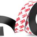 DTLHCNCT Flexible Rubber Magnetic Strip Roll - 1 Inch x 16 Feet Magnetic Tape with 3M Adhesive Backing for Easy Home and School Organization(0.06" Thick)