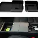 JVMA Center Console Organizer (Full Size) Armrest Console Organizer for Tesla Model 3 Highland Accessories 2024 2025 2026 (US Patent) Non-Slide