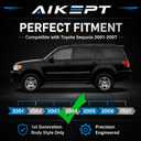 Window Molding Trim Seal Belt Compatible with Toyota Sequoia 2001-2007, 4-Piece Exterior Weatherstrip Set Front Rear Left Right Replaces 75710-0C010 75720-0C010 Black