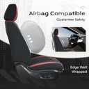 Coverado Car Seat Covers Full Set, Seat Covers for Cars, Car Seat Cover, Car Seat Protector, Leather Car Seat Cushion, Waterproof Car Seat Covers Front Seats and Back Fit for Most Cars(Red&Black)