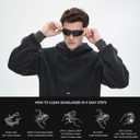 Cycling Sunglasses for Men Women Polarized Sports Sunglasses Running Ski (Black)