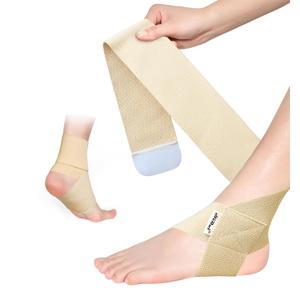 HiRui Ankle Support Brace for Men & Women, Adjustable Compression Strap for Sprains, Plantar Fasciitis, Achilles Tendonitis, Running, Workout, Sports  Fits Left & Right Foot (1, Khaki, Medium)
