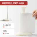 Li & Zhao Standing Paper Towel Holder Countertop - Silicone Papertowel Holder for Kitchen Paper Towel Stand with Weighted Base Suction Cups Paper Towel Roll Holder Paper Towels Holder(White)