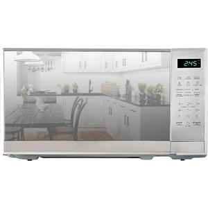 Total Chef 0.7 Cu Ft Microwave Oven  Compact Countertop Microwave, Small Stainless Steel Kitchen Appliance with Digital Touch, Pre-Set Functions, 10 Turntable, 700 Watt, Microondas Pequeos