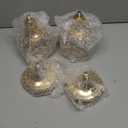 Vidisan Gold Crystal Tealight Candle Holders, Set of 2,Pillar Candle Holders Table Centerpieces for, Wedding, Home DecorParty Housewarming Gift (Gold11.8"&11.8")