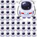 Kingdder 36 Pcs Outer Space Party Favors Astronaut Drawstring Bags Space Themed Astronaut Goodie Bags Gift Backpack for Kids