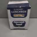 Electric Lunch Box Food Heater, 3 in 1 Ultra Quick Heated Lunch Boxes for Adults, 12V/24V/110V Portable Food Warmer for Car/Truck/Office With Fork Spoon and Insulated Carry Bag (Blue White)