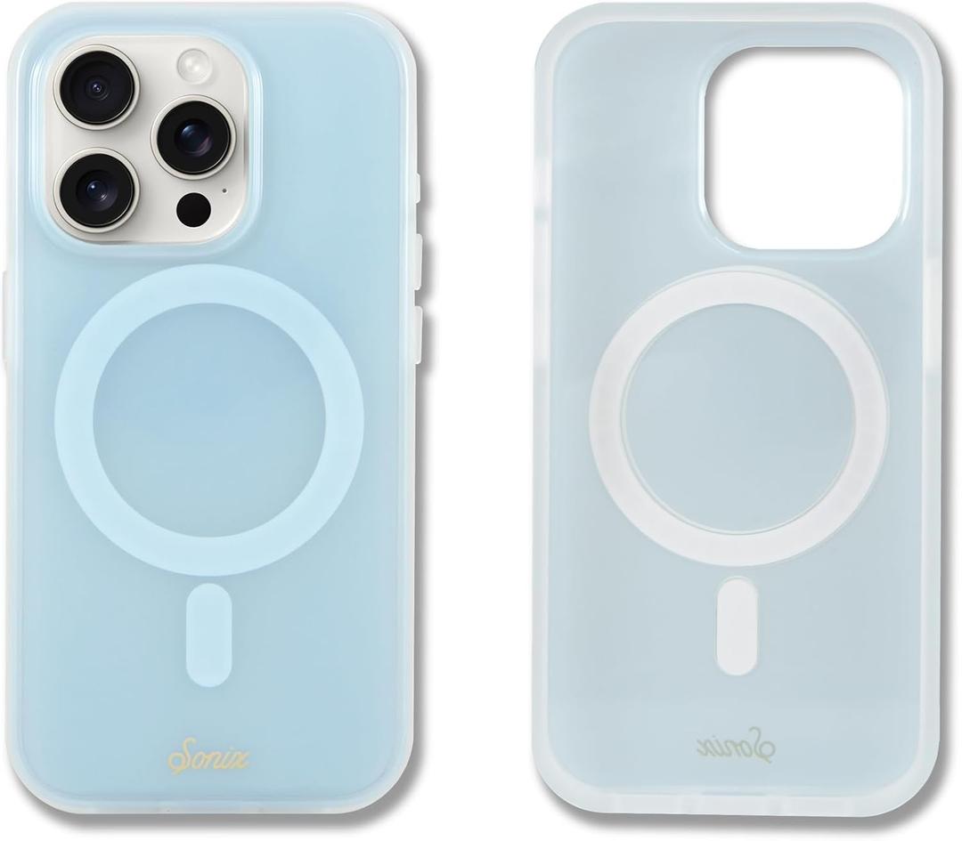 Sonix Protective Phone Case for iPhone 15 Pro | Compatible with Magsafe | 10ft Drop Tested | Jelly Sky Blue