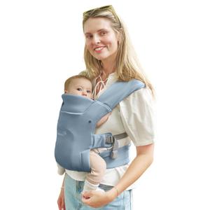 GROWNSY Baby Carrier Newborn to Toddler, Cozy Nreborn Carrier, Ergonomic Baby Wraps Carrier with Head Support, Oxford Blue