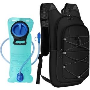 MIYCOO Hydration Backpack - Lightweight Hiking Water Backpack with 2L Water Bladder, Running Hydration Vest Backpack for Men Women, Hydration Pack for Hiking, Cycling, Climbing