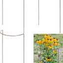 Vercraft 4 Pack 18" x 35" Half Round Plant Supports 1/4 Inch Diameter Heavy Duty Metal Half Round Plant Support Stake Weatherproof Sturdy Garden Plant Ring Border for Outdoor Plants Flowers