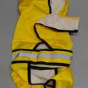 HDE Dog Raincoat Jacket Reflective Adjustable Hooded Pet Poncho Rain Coat with Leash Hole, Yellow - M