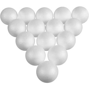 CCINEE 15pcs 2.75Inch White Foam Balls, 7cm Foam Balls for DIY Crafts Projects Chritmas Ornaments 3Inch Crafts Ball for Easter Egg School Art Craft