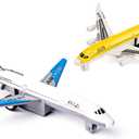 Airplane Toys, Metal and Plastic Plane Pull Back Airplane Toys for 3 4 5 6 Years Old Boys Girls, Die Cast Aircraft Plane Models, Kids' Play Vehicles Aeroplane Airplanes for Birthday Gifts (2 pack)