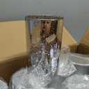 Willceka Silver Cylinder Vases for Centerpieces, Modern Glass Vase Set of 12 Decorative Hurricane Candle Holder for Pillar Candle Holders Flowers for Table Centerpiece, Sliver