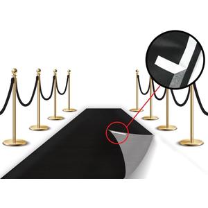 LEMONSODA Red Carpet Floor Runner Hollywood Party Decoration Fabric 100 GSM (Black, 2x15 Feet)
