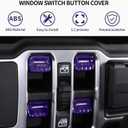 Window Switch Button Cover Trim Interior Accessories Fit for 2018-2026 Jeep Wrangler JL JLU & Gladiator JT(Purple)