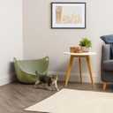IRIS USA Cat Litter Box with High Walls and Handles, Made with Flexible Plastic, Sage Green