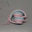 iClever Kids Headphones for School/Travel with Safe Volume 85dBA, HS19S Stereo Sound Over-Ear Girls Boys Headphones for Kids, Foldable 3.5mm Wired Headphone for iPad/Computer (A Pink Star)