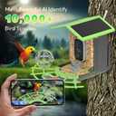 Smart Bird Feeder with Camera – AI Bird Recognition, 130° Wide Angle, Solar & USB Powered, IP65 Waterproof, Motion Detection, Night Vision, Two-Way Audio, Cloud Storage –Watching Gift for Nature Lover