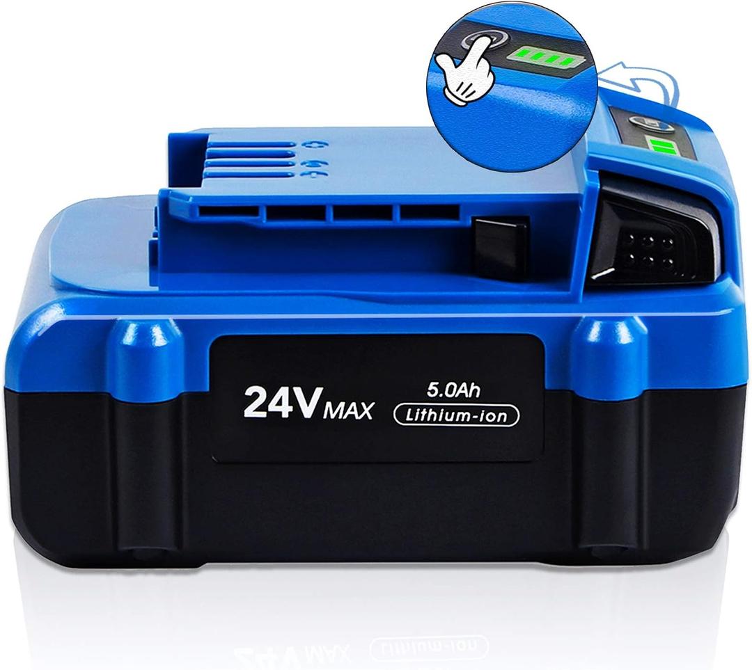 Upgrade!! CaliHutt 24V 5.0Ah High Capacity Replace Battery for Kobalt 24V Battery Max KB624-03 KB524-03 KB424-03 KB224-03 Lithium Ion Cordless Tools Battery[Can't FIT Snow Joe &Sun Joe &Chain Saw]