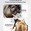 FARERY 1/2 Inch Ceramic Mini Hair Curler with 3 Adjustable Temp, 100-240V Dual Voltage, Travel Curling Iron for Short Hair, Auto-Off, Infused with Keratin & Argan Oil, Include Storage Bag, Black
