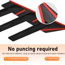 2 PCS Car Rear Windshield Decoration Sticker, 3D Racing Style Rear Window Side Spoiler Splitter Trim, Self-Adhesive Louvers Wing Windshield Decor, Universal for Most Cars (Gloss Black)