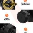 Haidms 5 Pack Black Door Knobs, Interior Door knobs, Privacy Door Knob for Bedroom or Bathroom, Matte Black Door Knobs