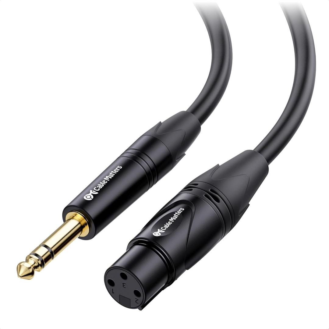 Cable Matters 6.35mm (1/4 Inch) Long TRS to XLR Cable - 50ft, Male to Female, Long XLR to 1/4 Cable