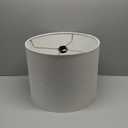 Shallow Drum Hardback Lamp Shade, Linen Eggshel 16"