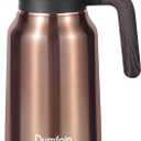 Carafes for Hot Liquids 51 oz - 12 Hour Stainless Steel Thermal Coffee Carafe-Insulated Coffee Carafes For Keeping Hot/Cold Coffee, Tea, Water, 1.5 Liter Beverage Dispenser(Gold) (50.7 Ounces)