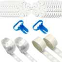 PayPie 20 Pcs Balloon Flower Arch Clips, 32Ft Balloon Tape Strip, 200 Pcs Glue Point Dots Tape, 2 Pcs Tying Tool, Unisex, White, Balloon Arch Kit for Birthday Parties