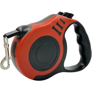 SALAN Retractable Dog Leash, 16.5 feet Pet Lead with Anti-Slip Handle, Durable Training Leash for Small Medium Dogs Cats, Red and Blue (Red)