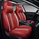 GXT Car Seat Covers Front Seats Only, Front Car Seat Covers 2 Pack, Premium Faux Leather Car Seat Cushion - Universal Fit for Most Sedans SUV Pick-up Truck with Headrests(Red)