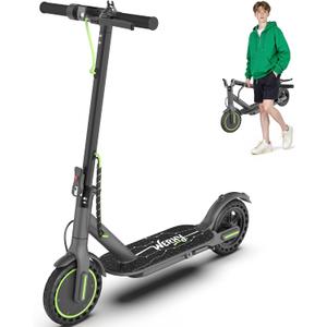 WERHY Foldable Kids Electric Scooter, 350W Motor, Max 12/16Miles Long Range, 19 MPH Max Speed, 8.5" Solid Tire, Lightweight Foldable E-Scooter with Dual Braking, Digital Display, Cruise Control