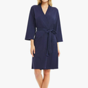 U2SKIIN Womens Robes, 100% Cotton Lightweight Robes 3/4 Sleeves Kimono Knit Soft Loungewear Short Bathrobe M