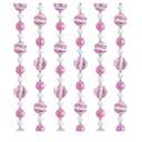 16 Feet Pink Christmas Garland Ornament for Christmas Tree Pink Peppermint Candy Cane Garland Ornaments Xmas Ball Hanging Wreaths Ornament for Holiday Decor Party Fireplace Banister Home Decor