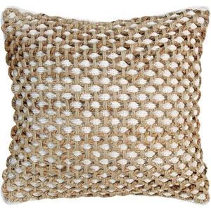 Boho Living Jada Decorative Throw, Includes Accent, Premium Woven Design, Living Room Dcor, (1) 20" x 20" Pillow Cover with Insert, White