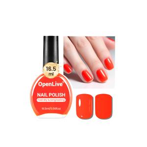 OpenLive 16.5ml Neon Red Nail Polish Glossy Shine Finish Large Volume Quick Dry Nail Polish, Long Lasting Shine, Fingernail Toenail Nail Art DIY Home Travel Nail Art Gift