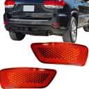 Rear Bumper Reflector Compatible with Jeep Grand Cherokee 2012-2018, Compass 2011-2016, Dodge Journey 2012-2019, CH1185100, CH1184100(Red Lens)