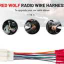 RED WOLF Stereo Wiring Harness Pre-Installed Wire Connectors Compatible with Ford 1999-2003 Ranger Explorer, 1998-2005 Lincoln Mercury Stereo Wire Cable Plug Install Aftermarket CD Player Receiver