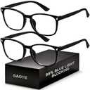 Blue Light Blocking Glasses - Fashion Square Eyeglasses, Anti UV Ray Computer Gaming Glasses Blue Blockers for Women/Men