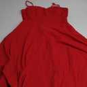 Zattcas Womens 2025 Spring Summer Sleeveless Midi Sundress A Line Flowy Wedding Guest Cocktail Party Dress with Pockets (Red)