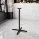 Flash Furniture Beverly 30'' x 30'' Restaurant Table X-Base with 3'' Dia. Bar Height Column, Set of 1