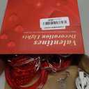 Valentines Day Lights, 65 LED Red Heart-Shaped Hanging String Lights Battery/USB Powered for Bedroom, Wall, Indoor, Outdoor, Galentine's Day Party Decorations, Heart