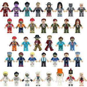 Minifigures, 36PCS Zombie Mini People Figurines, Horror Movable Building Bricks Minifigs, Easter Egg Stocking Stuffers Christmas Halloween Birthday Party Favors, Gift for Kids Boys Girls