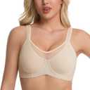 Minimizer Bras for Women, Smoothing Underwire Seamless Bra, Full Coverage Shaping Lingerie for Fuller Busts,40/90D