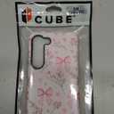 for Samsung Galaxy S23 Case,Featuring A Mixed Two-Layer Protective Hard Shell Design with Bright Patterns,Pink Bow Tie.